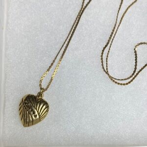 12k Gold Heart Pendant Necklace